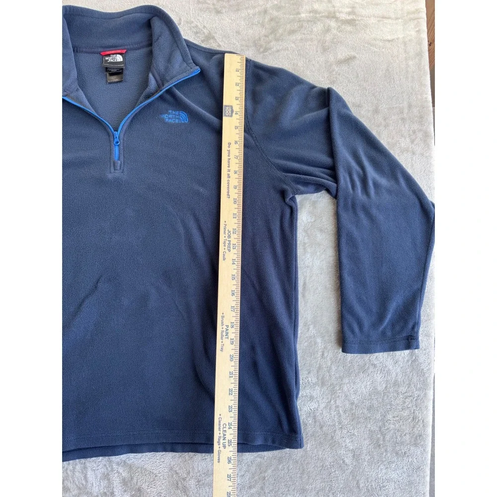 The North Face TKA 100 Glacier Quarter Zip‎ Fleece Pullover Mens Large Navy Blue